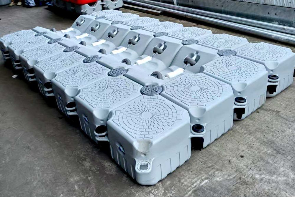 Ponton modular ambarcatiuni, 2x3,5 metri, HDPE, nou