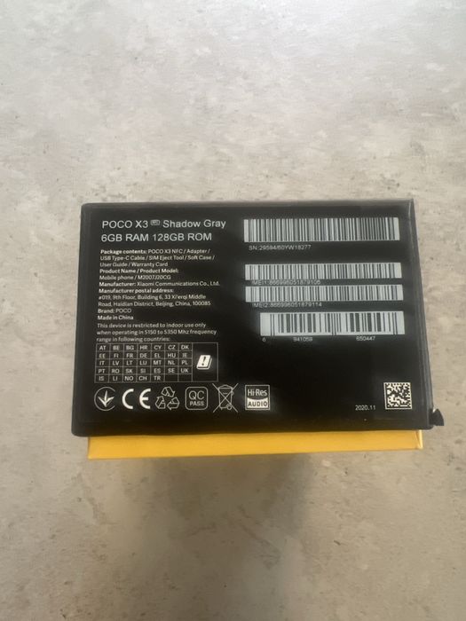 Poco X3 NFC 128GB rom 6GB ram