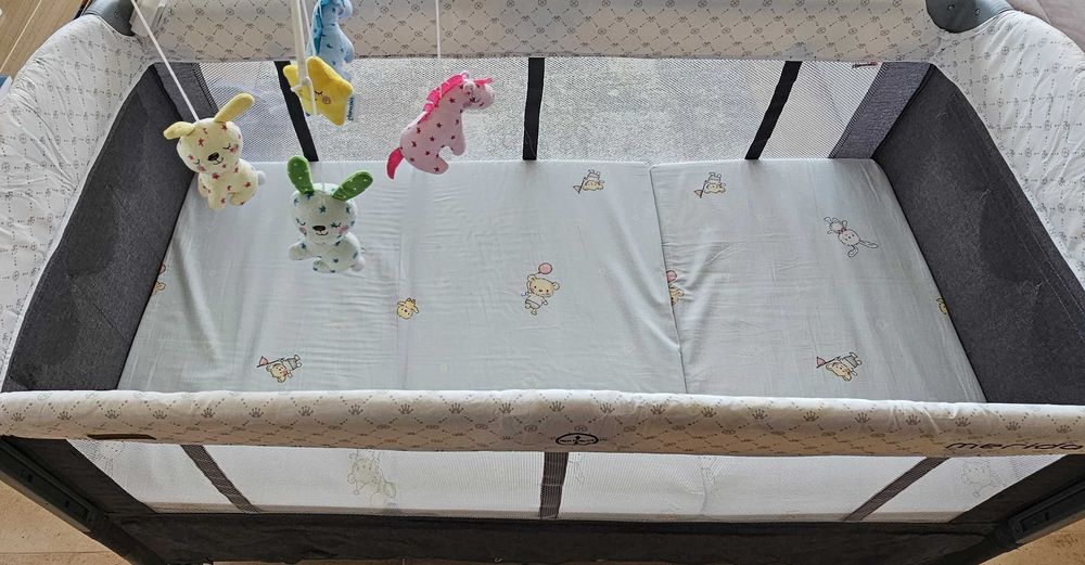 сгъваема кошарка Chipolino Merida + Преносим Матрак + Играчка