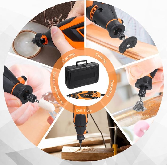 Unealtă multifuncțională cu 212 Accesorii 135W, Livrare Gratuita