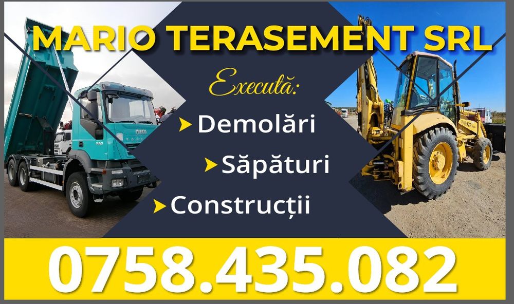 Executare de construcții și prestări de servicii cu utilaje