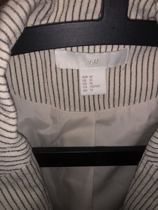 Sacou bumbac H&M, nou fara eticheta, mar. 40