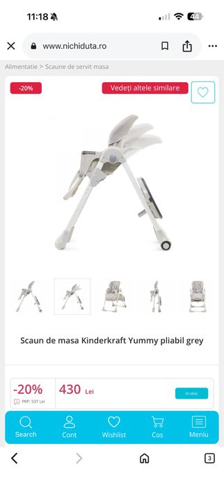 Scaun masa bebe kinderkraft