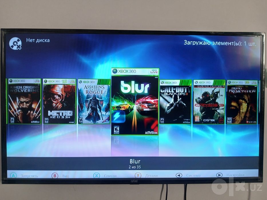 Xbox 360 slim 35 ta oʻyin va retro sega dendy 1000 ta oʻyin