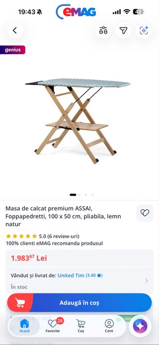 Vand masa calcat lemn masiv