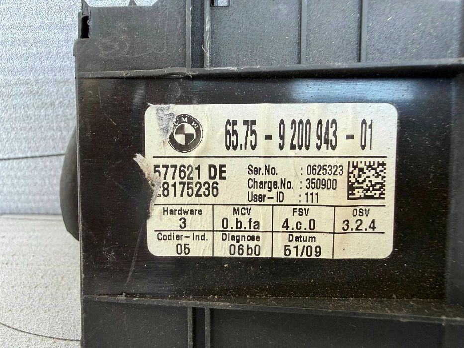 Sirenă Alarmă / Modul Alarmă BMW Seria 1 E87 2010 / 2004-2011 Cod OEM 65759200943 (5E2)