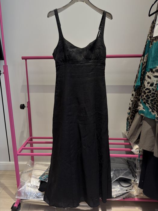 Zara Massimo лён рубашки платья