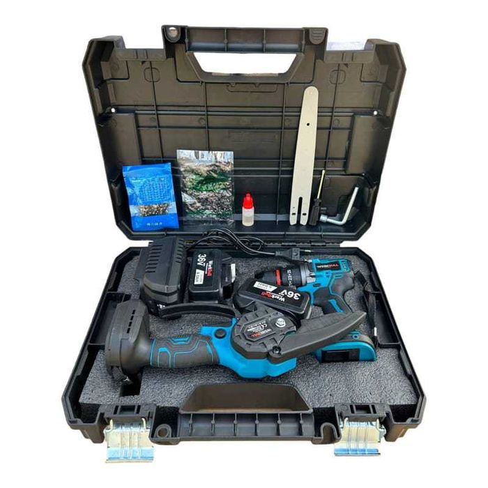 Ударен Винтоверт и Резачка WerkBull автом омас22см шина 2 бат 36v 8a