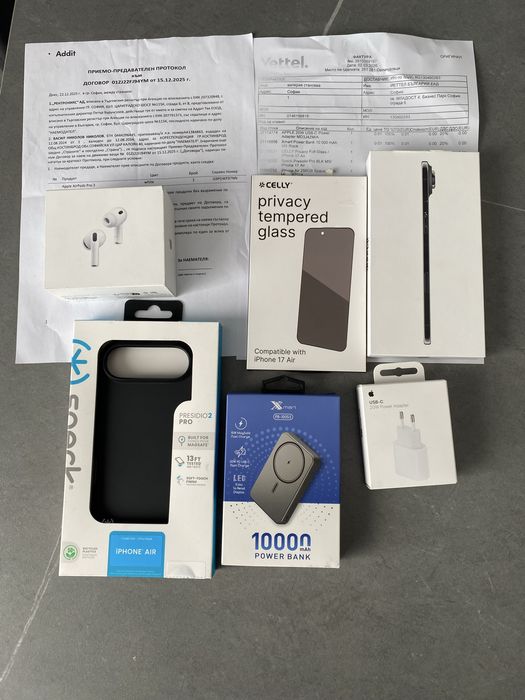 Iphone 17 Air Balck 256gb с Apple AirPods 3 pro