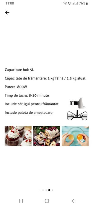 Mixer cu bol Biovita,MIX-800