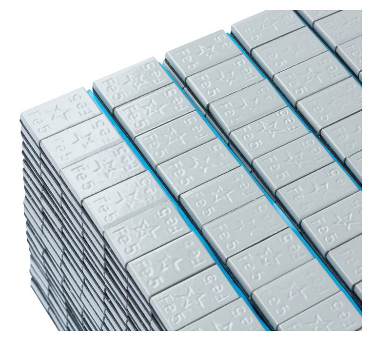 Кутия със залепващи се тежести 5 г fivestars edgy 100 ленти сив мат