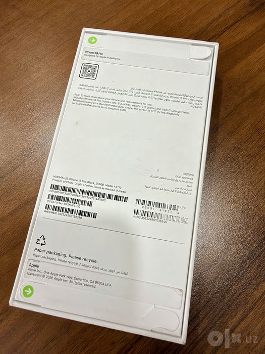 Iphone 18 pro 256 gb black esim/esim