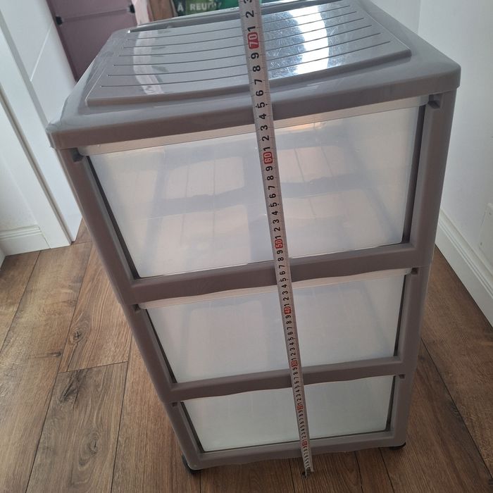 Dulap modular de depozitare pe roți din plastic