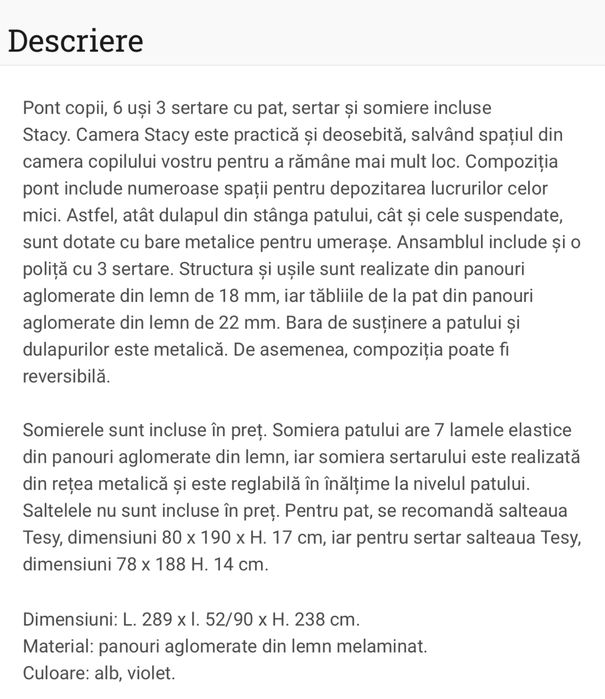 Dormitor foarte spatios si calitativ