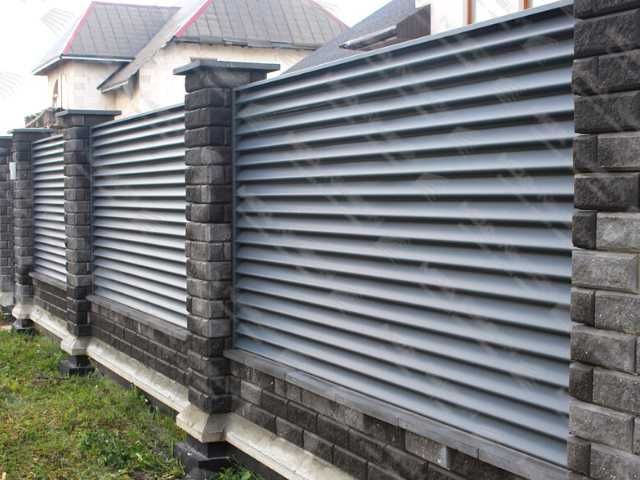 Забор жалюзи горизонтальный