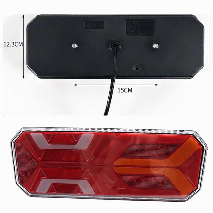 LED стопове за ремарке 34.5 см – 5 функции, динамичен мигач, 12V/24V