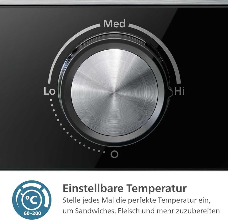 Грил PHILIPS HD6301/90, 2200W, отваряне на 180