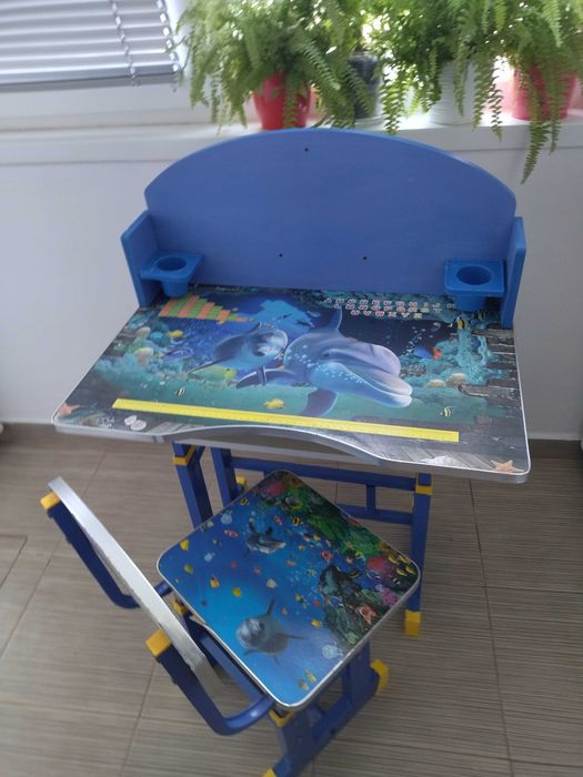 Birou cu scaun set pentru copii biblioteca masa cu scaun