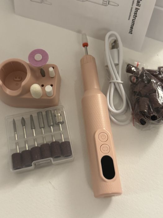 Freza unghii profesionala,cu 2 bit si 36 banda abraziva