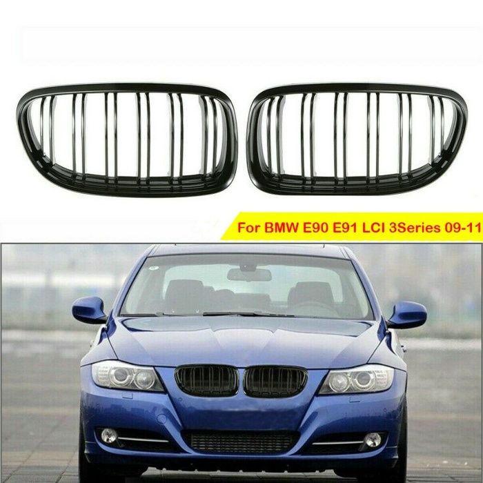 Двойни M3 M Бъбреци Решетки BMW E90 E91 ФЕЙСЛИФТ БМВ Е90 Е91 Гланц М3
