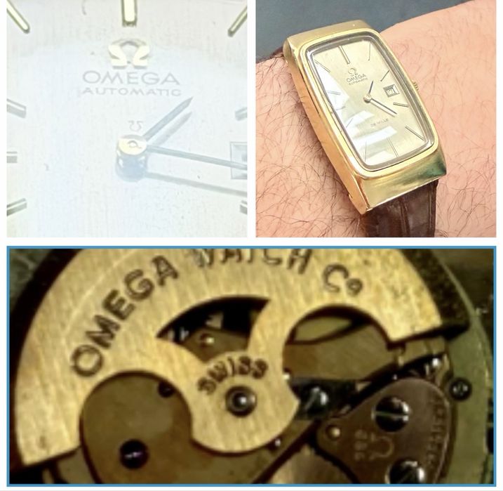 Ceas Omega De Ville Automatic.Aur&otel. Jumbo Rectangular.