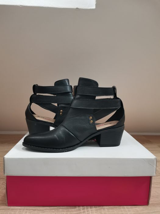 Just fab About You черни кожени боти