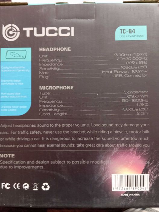 Наушники USB ,  микрофон петличка