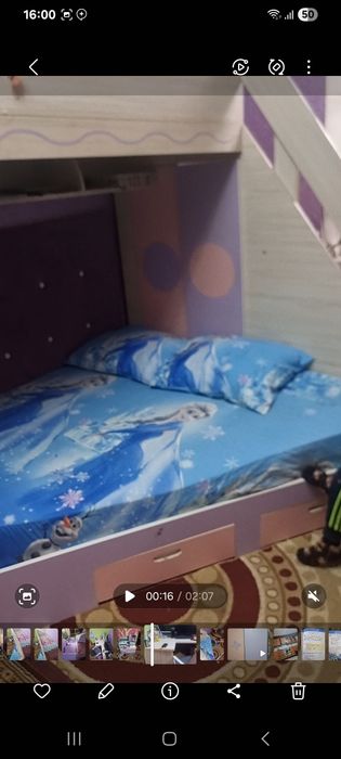 Детская мебель гарнитур двух этажный  комплект