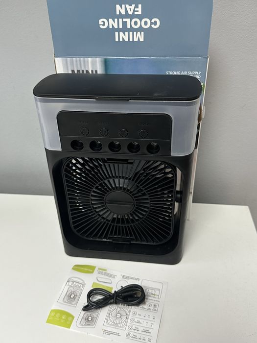 Ventilator cu pulverizare apa, aromatherapy, lumina LED