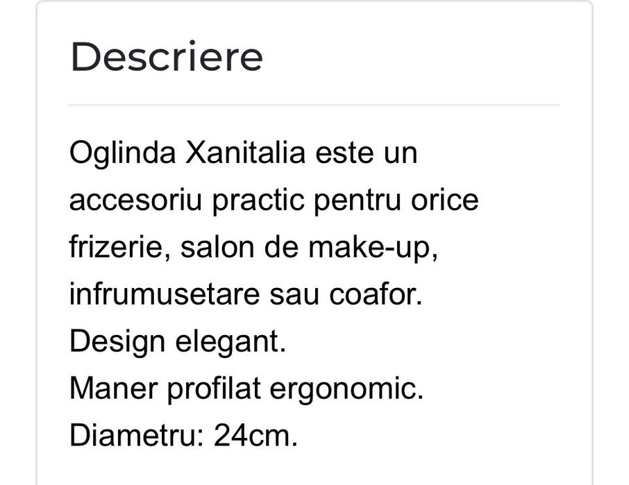 Oglindă  Xanitalia profedională salon…