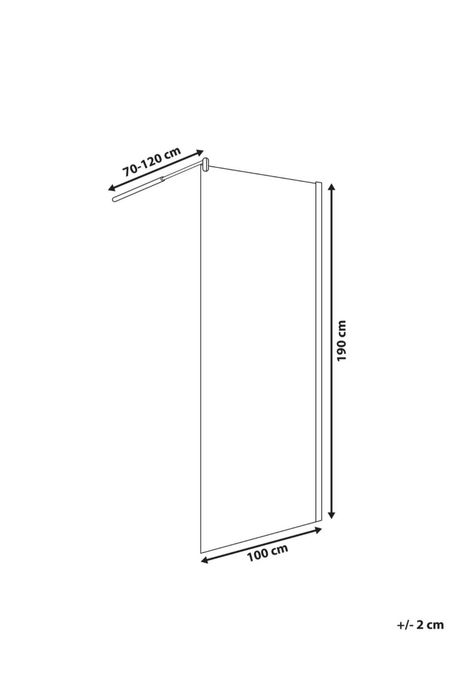 Paravan Cabina de dus AHAUS 100x190 cm rama neagra