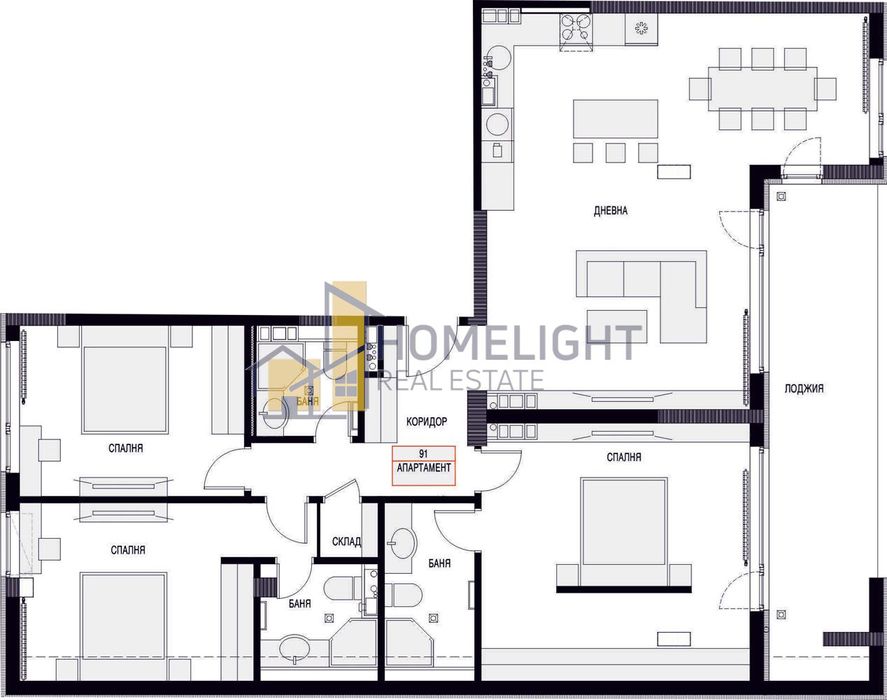 Четиристаен апартамент в кв. Люлин 2