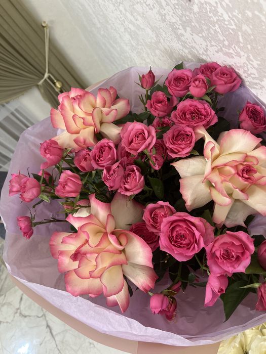 Розы нежный розовый