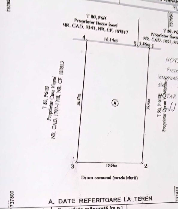 Teren de vânzare – Tătarca, comuna Tulucești (aproape de DN)