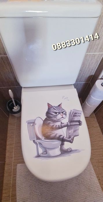 Стикер за тоалетна Коте