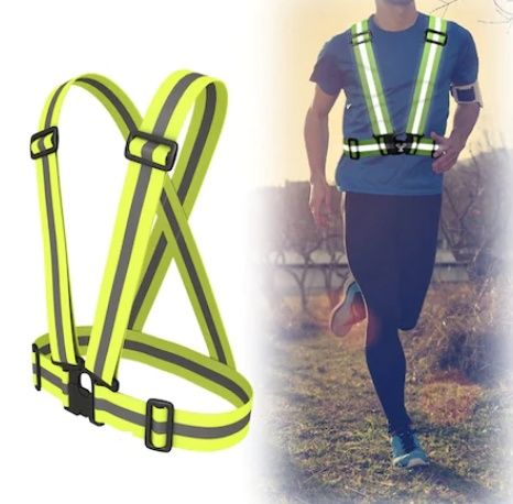 Ham reflectorizant elastic ham Verde Reglabil Moto Scuter Bicicleta