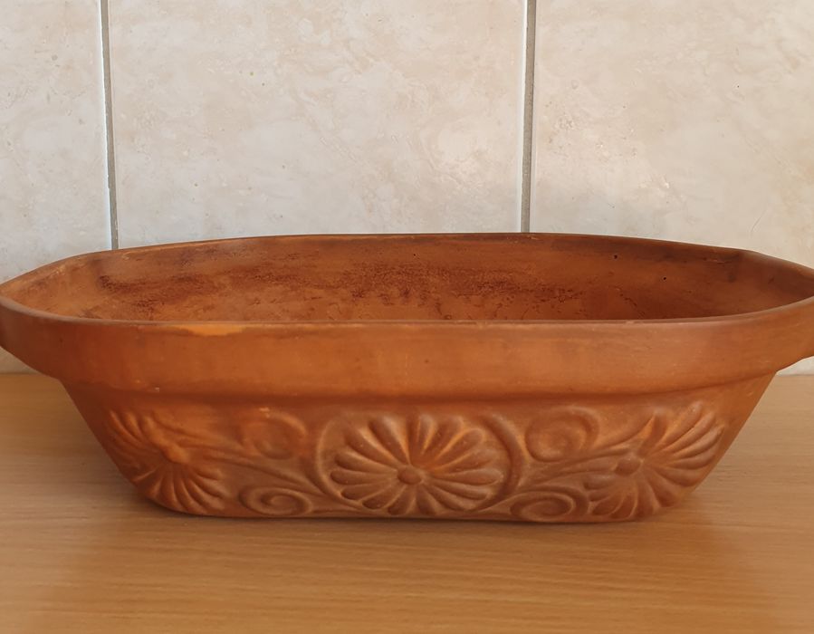 Oală de lut cu capac pentru cuptor