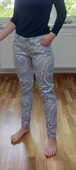 Pantalon/blugi denim cu imprimeu
