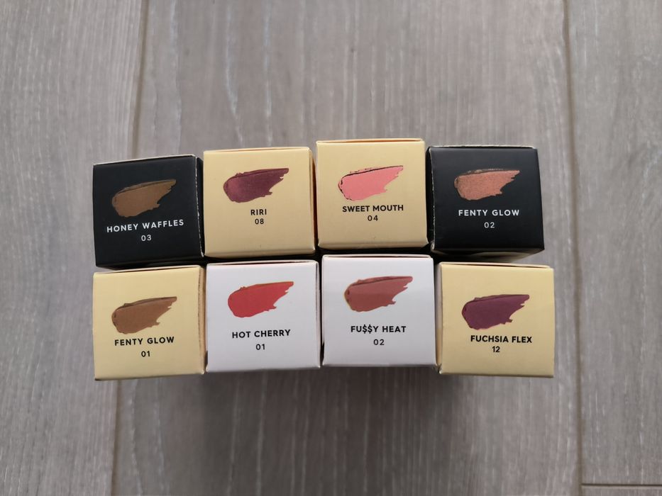 Summer Fridays, Rhode blush, Fenty gloss bomb, Elf Lip balm