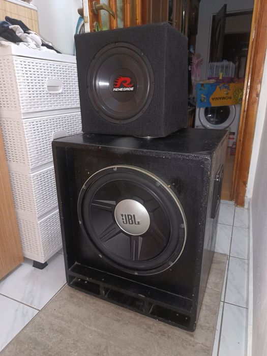 subwoofer 1400 w si 38 centimetri difuzorul stare buna cu proba la fata locului 1400 wati 350 wati rms