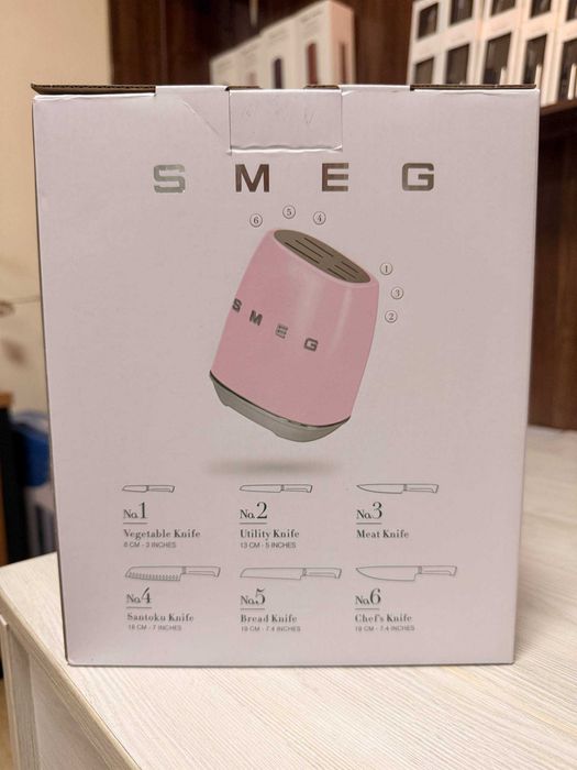 набор кухонных ножей Smeg с подставкой оптом/розницу+доставка