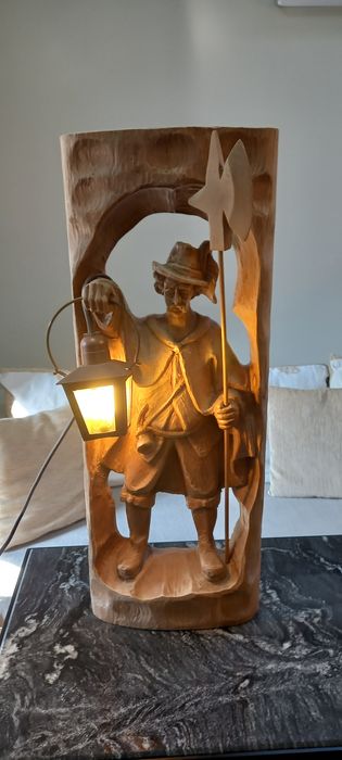 Veioza,lampa de veghe din lemn masiv