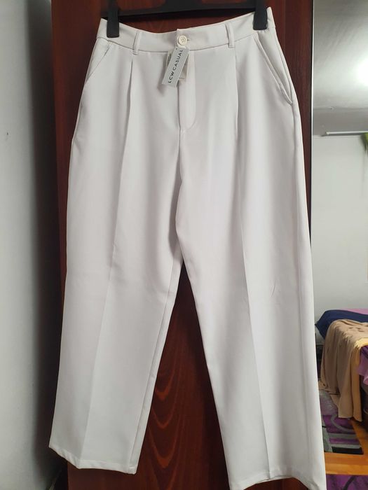 Pantaloni casual eleganti albi LCWaikiki 42 noi