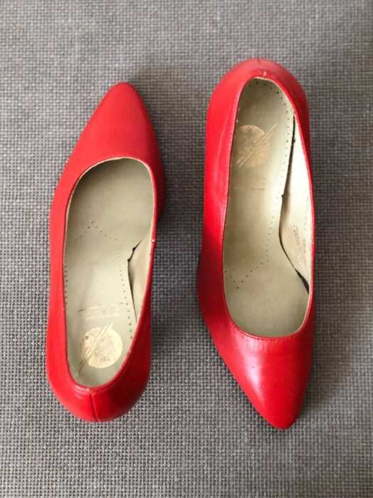 туфли кожаные красные 34 размер