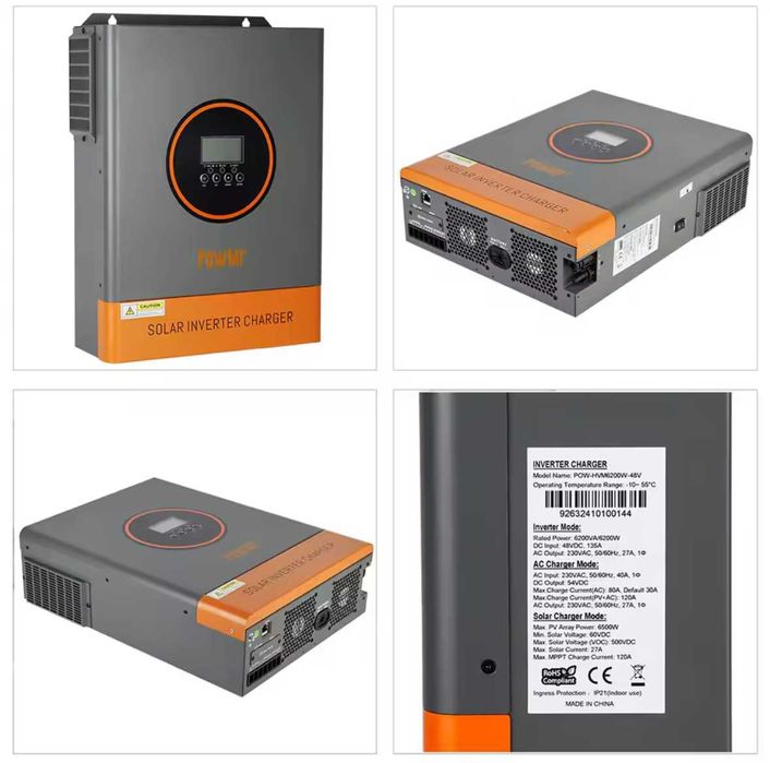 Хибриден инвертор Pow Mr - 6,2 Kw / 48V