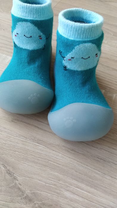 Боси пантофки/обувчици за прохождане тип чорапче с подметка 21.5 номер