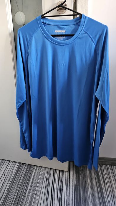 Bluza sport pentru barbati, uscare rapida, protectie solara UPF 50+, albastru