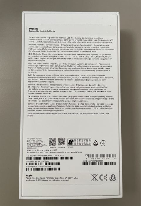 Iphone 15 128Gb Black