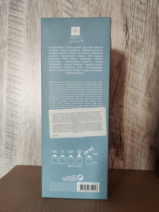 Ароматизатор воздуха аромадиффузор 80 мл Koopman aroma di rogito blue