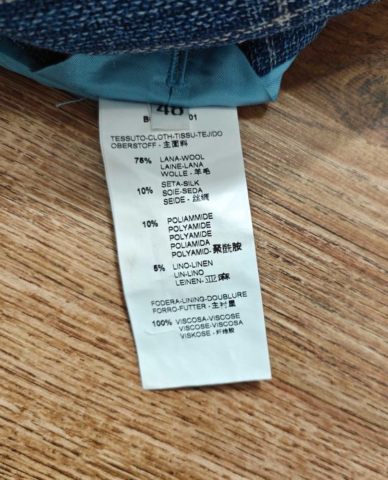 BOGGI Milano Оригинално мъжко сако Вълна / Коприна / Лен Размер 48 / М